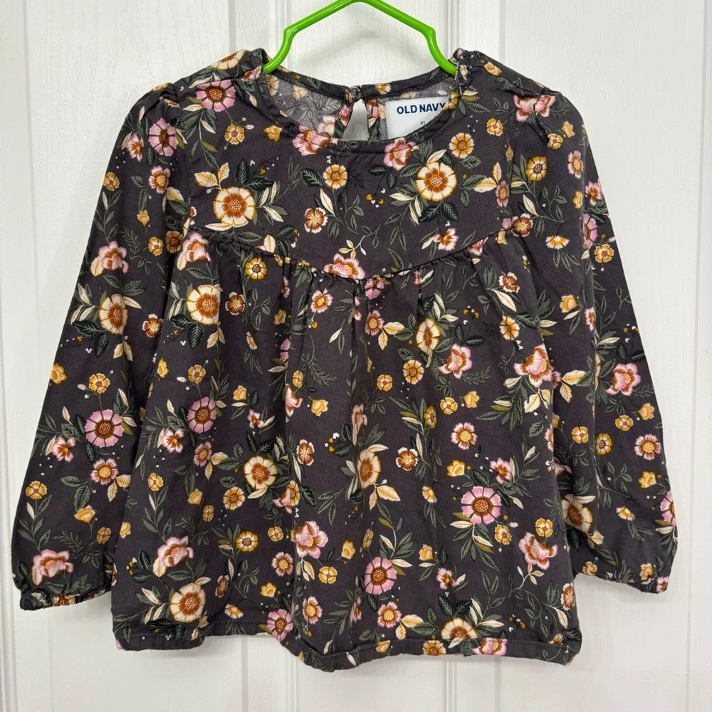 Floral Long Sleeve Top | Old Navy 5T